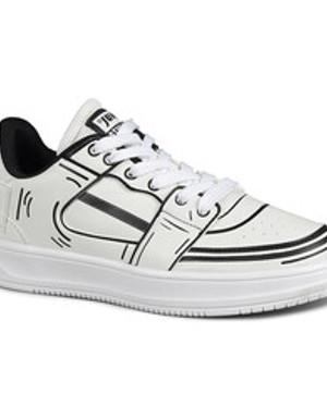 28129 Beyaz - Siyah Yazlık Üniseks Çocuk Sneaker Günlük Spor Ayakkabı