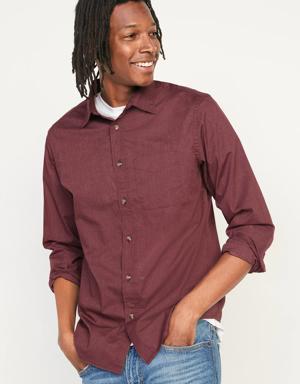 Old Navy Regular-Fit Built-In Flex Everyday Shirt red