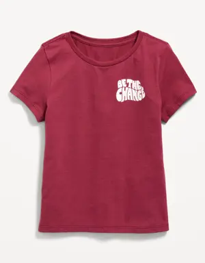 Short-Sleeve Graphic T-Shirt for Girls red