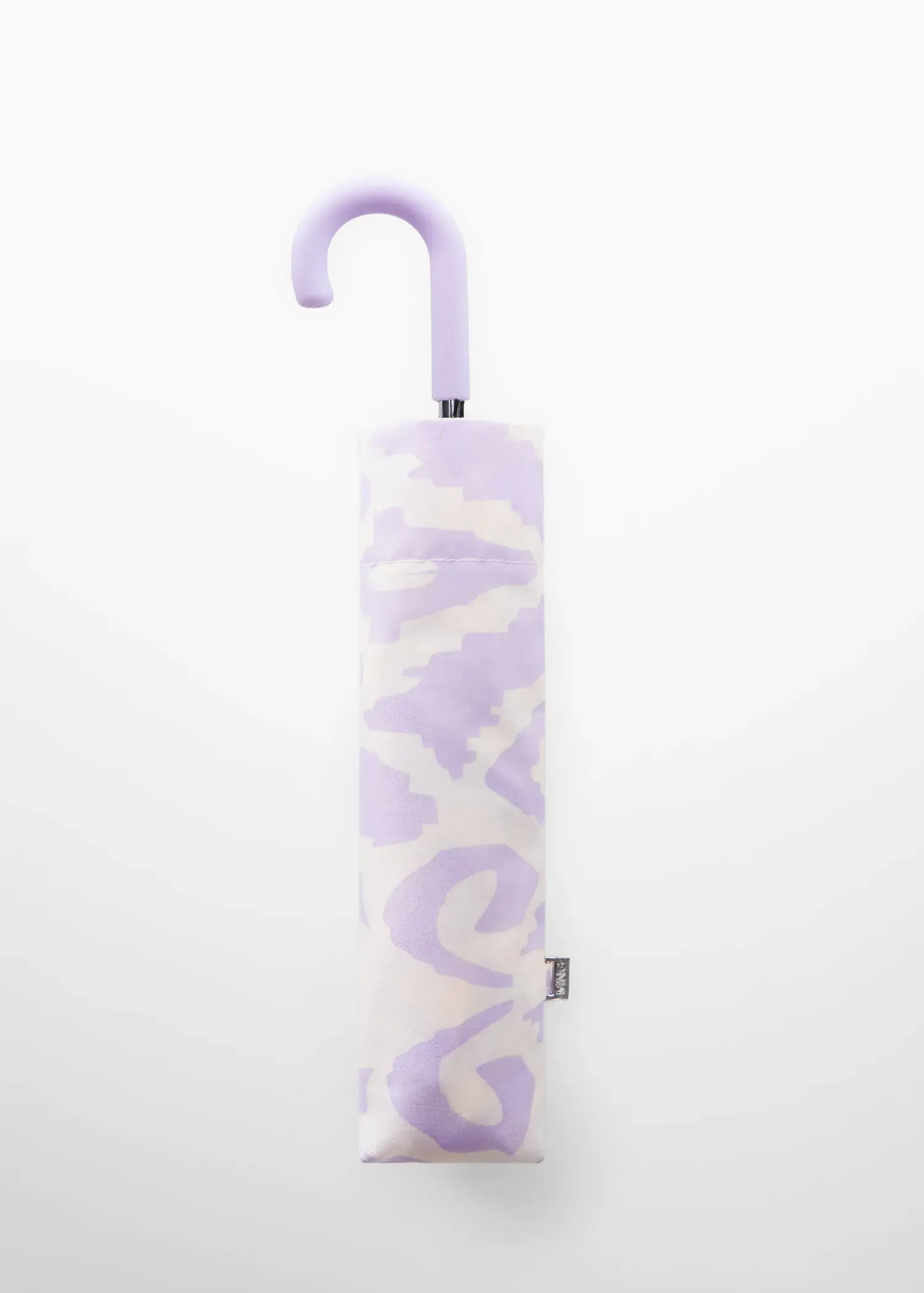 Mango Print folding umbrella. an umbrella that is purple and has a pattern. 