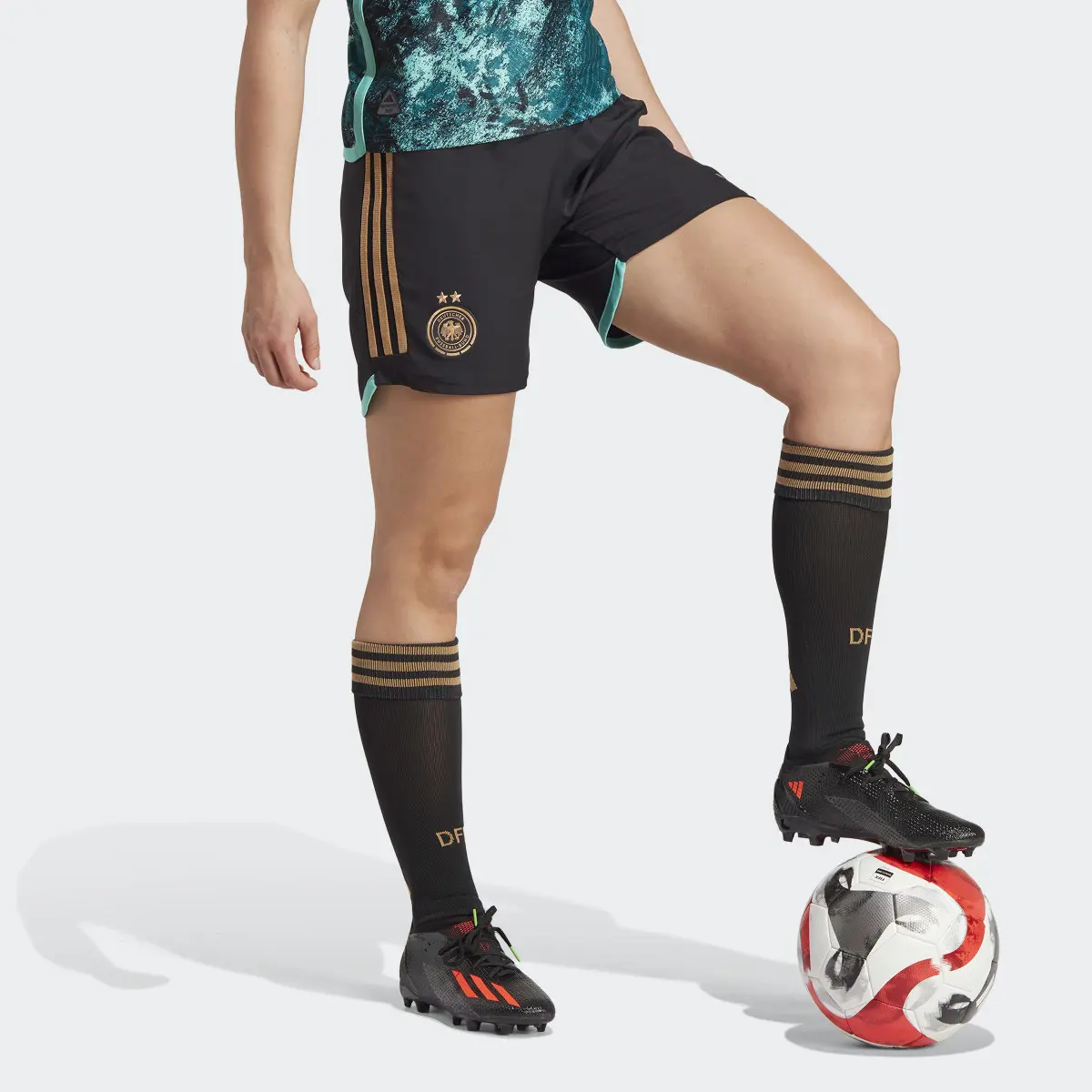 Adidas Germany Women's Team 23 Away Authentic Shorts. 3