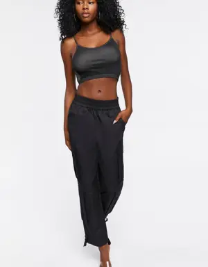 Forever 21 Twill Cargo Joggers Black