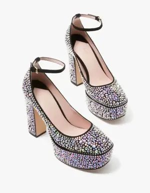 Gia Pavé Platform Pumps