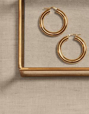 Ravena Small Hoop Earrings &#124 Aureus + Argent gold