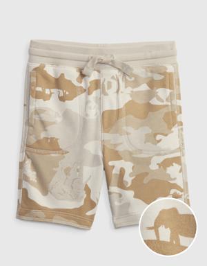 Toddler Wildlife Camo Pull-On Shorts beige