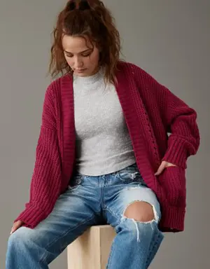 Slouchy Chenille Cardigan