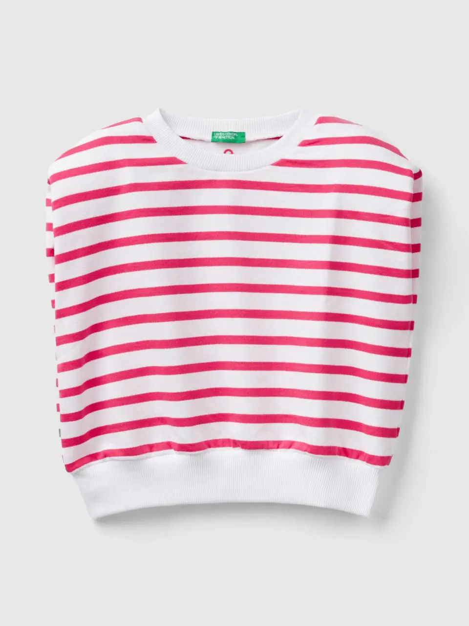 Benetton striped top in sweat fabric. 1