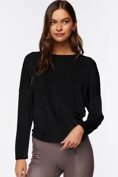 Forever 21 Forever 21 Twist Back Top Black. 2