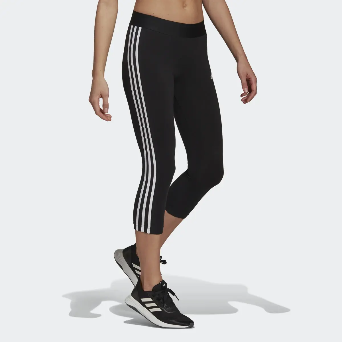 Adidas Essentials 3-Stripes 3/4 Length Leggings. 3