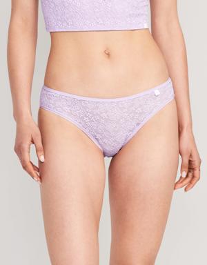 Lace Bikini Underwear purple
