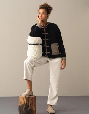 Oversize Cepli Polar Ceket
