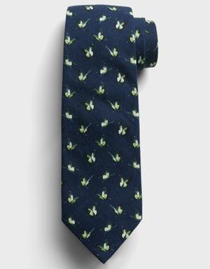 Butterfly Linen-Cotton Tie
