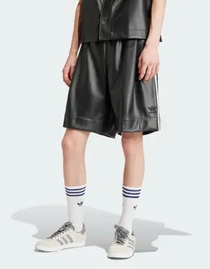 Faux Leather Adicolor 3-Stripes Shorts