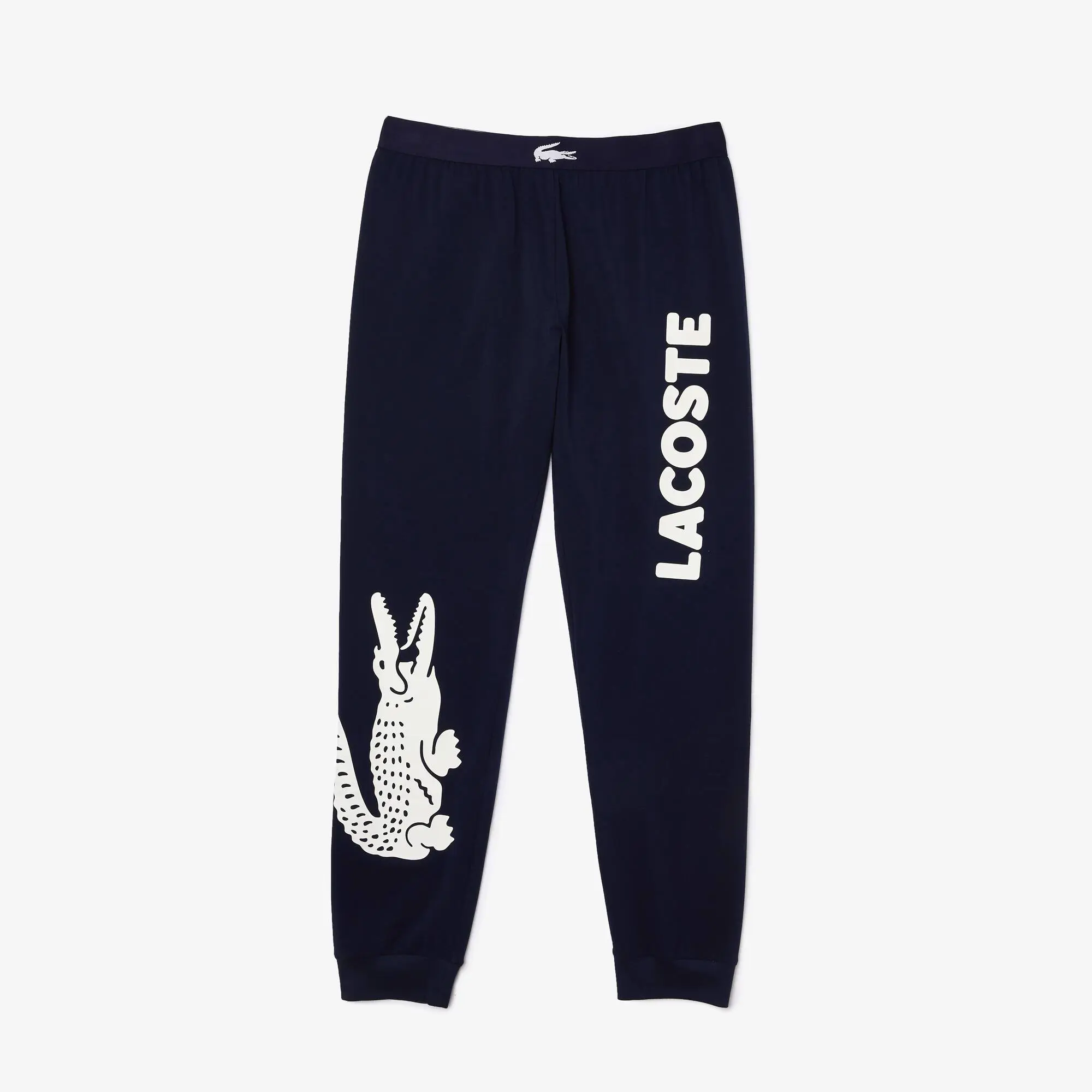Lacoste Men's Crocodile Print Stretch Cotton Pyjamas Trousers. 2