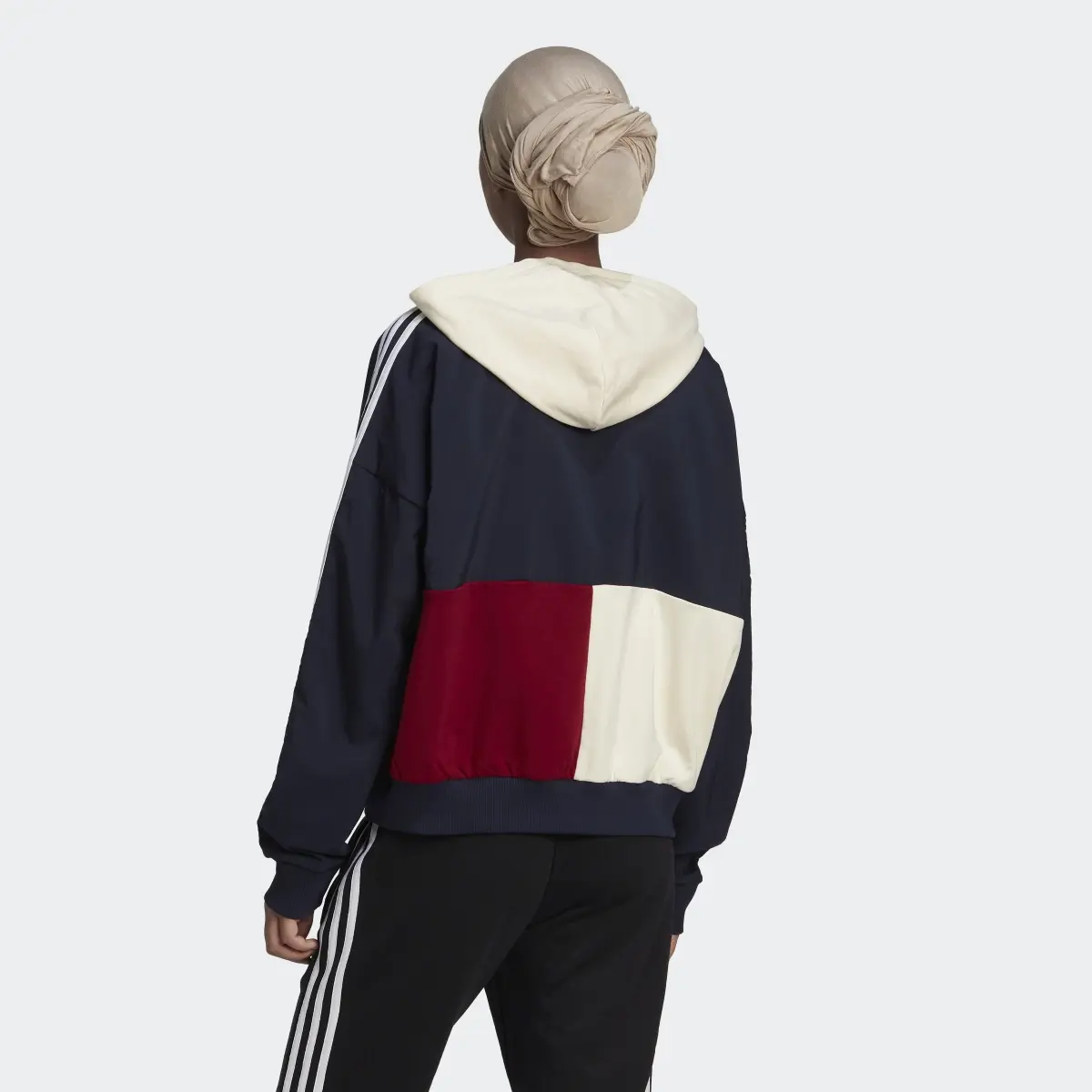 Adidas Essentials 3-Stripes Colorblock Full-Zip Hoodie. 3