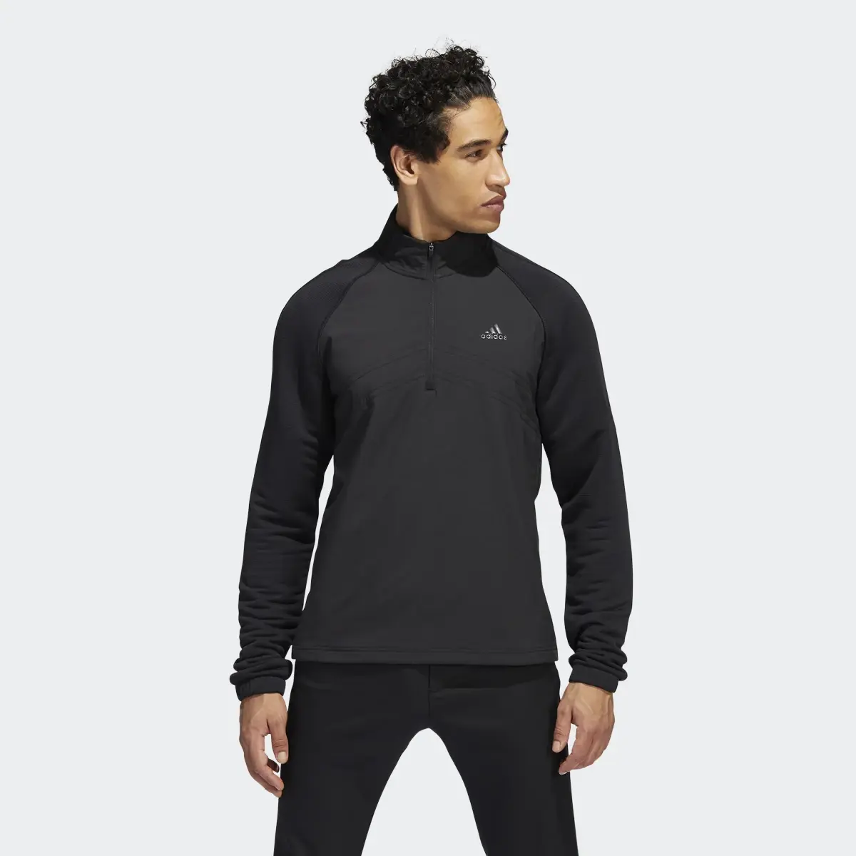 Adidas Statement Fleece 1/4-Zip Golf Pullover. 2