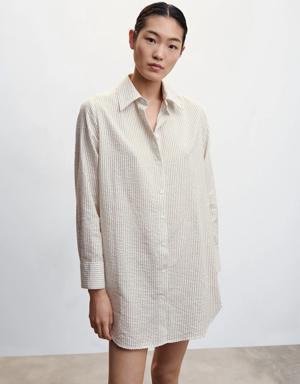  Striped cotton camisole