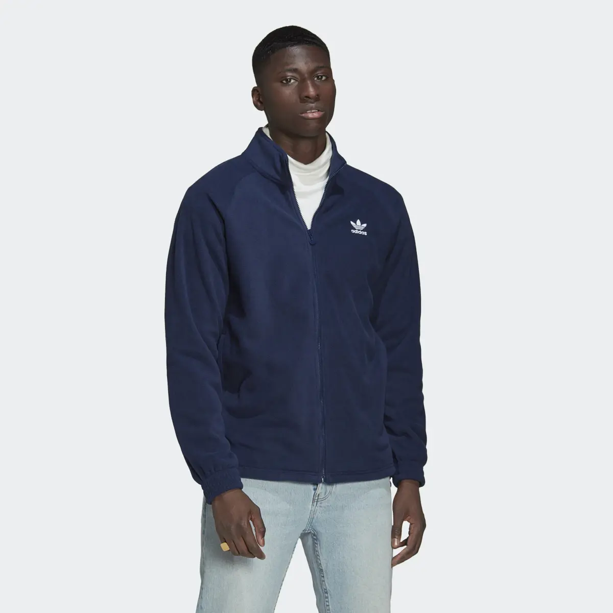 Adidas Adicolor Classics Trefoil Teddy Fleece Jacket. 2