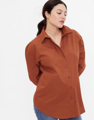 Gap Maternity Button-Down Shirt brown