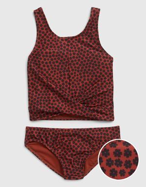 Kids Recycled Tankini Swim Two-Piece multi