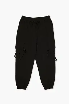 Forever 21 Forever 21 Drawstring Utility Joggers Black. 2