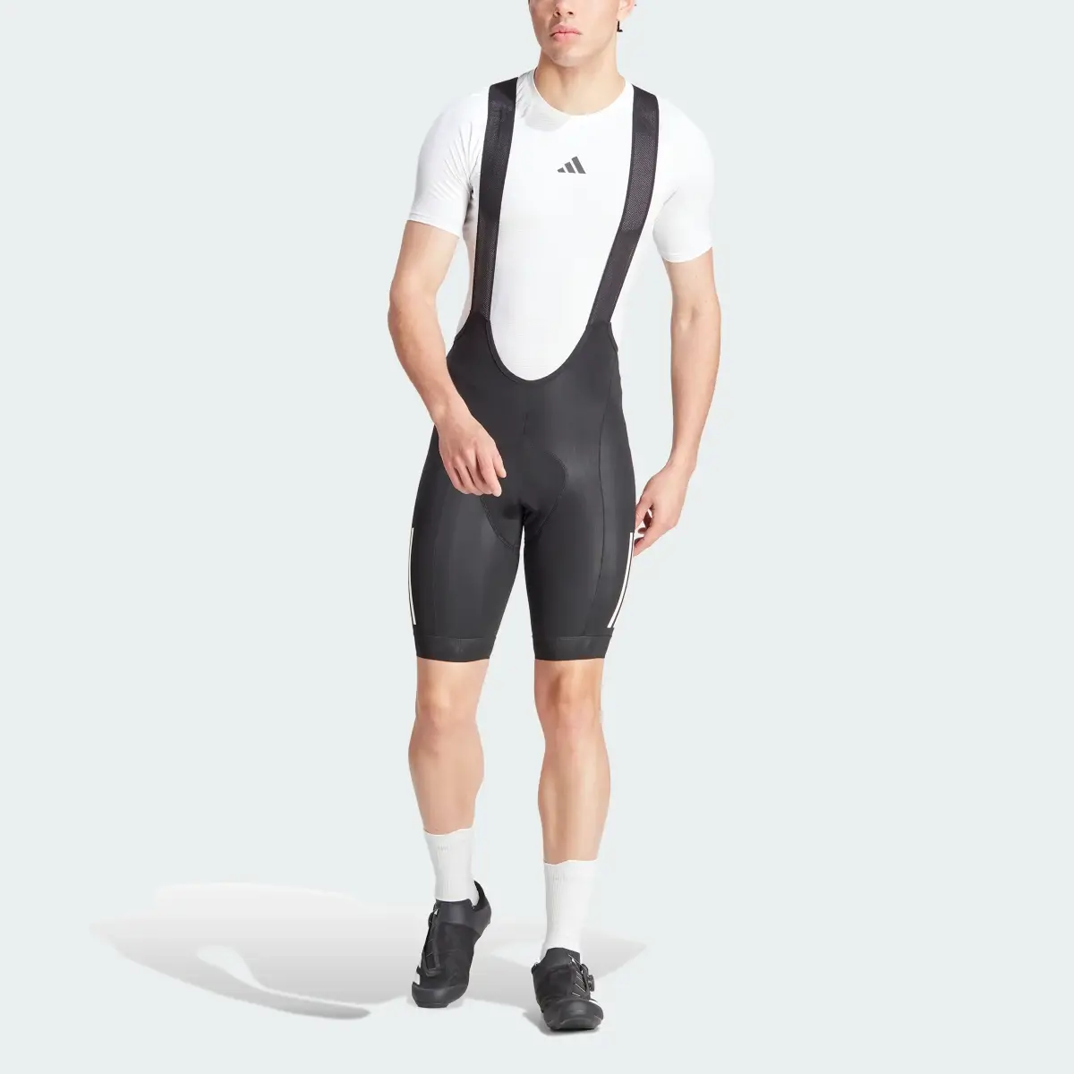 Adidas Essentials 3-Stripes Padded Cycling Bib Shorts. 1