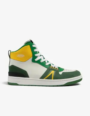 Men's L001 Leather Colorblock High-Top Sneakers