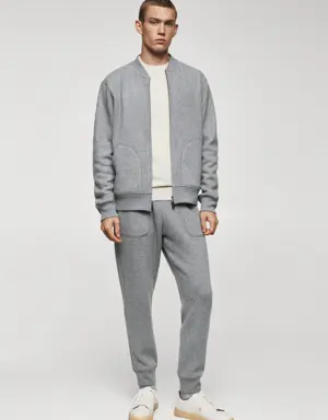 Wool-blend jogger trousers