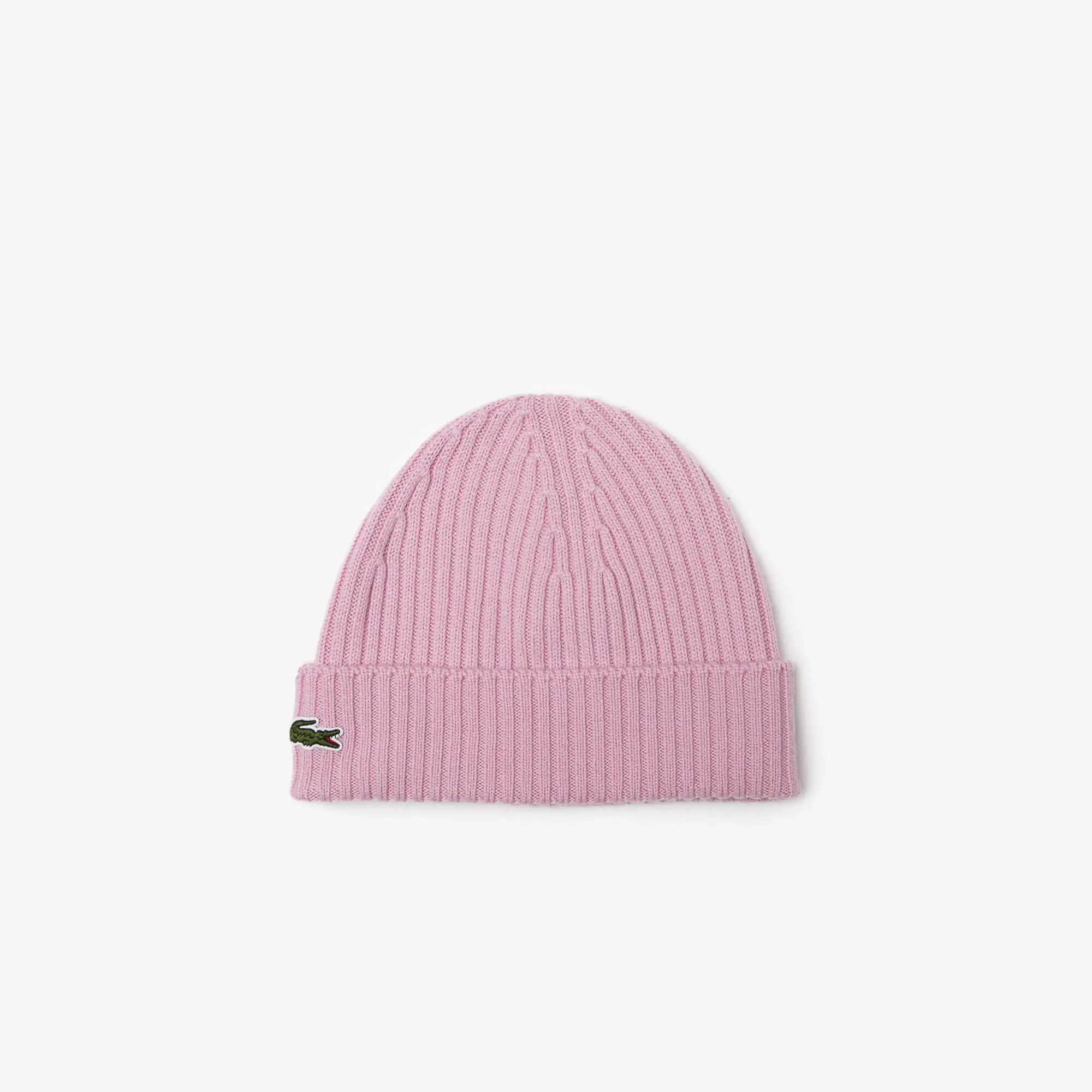 Lacoste Unisex Lacoste Ribbed Wool Beanie. 1