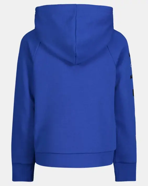 Under Armour Little Girls' UA Rival Fleece Graphics Hoodie. 2