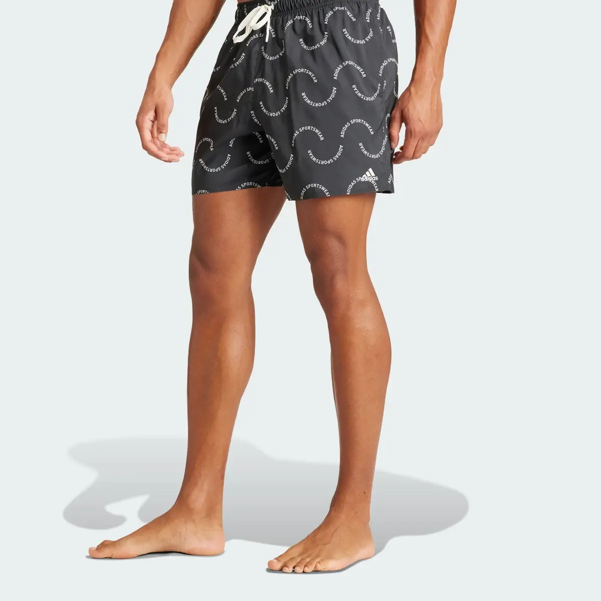 Adidas Wave Logo CLX Swim Shorts. 1