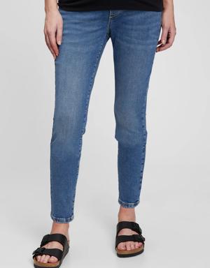 Maternity Full Panel Skinny Jeans blue