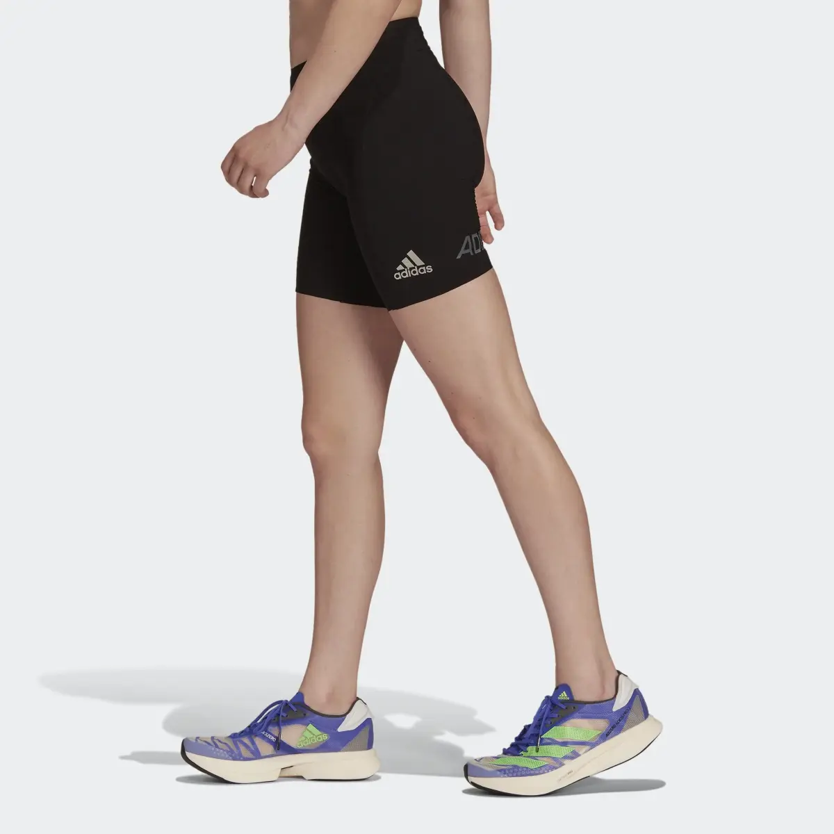 Adidas Adizero Primeweave Short Running Leggings. 2