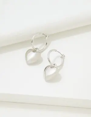 O Silver Heart Earrings