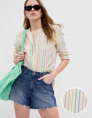 Gap Crinkle Gauze Shirt multi