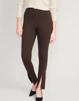 Old Navy Extra High-Waisted Stevie Split-Front Skinny Pants for Women brown