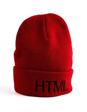 Kırmızı Düz Pamuklu HTML Nakışlı Bere