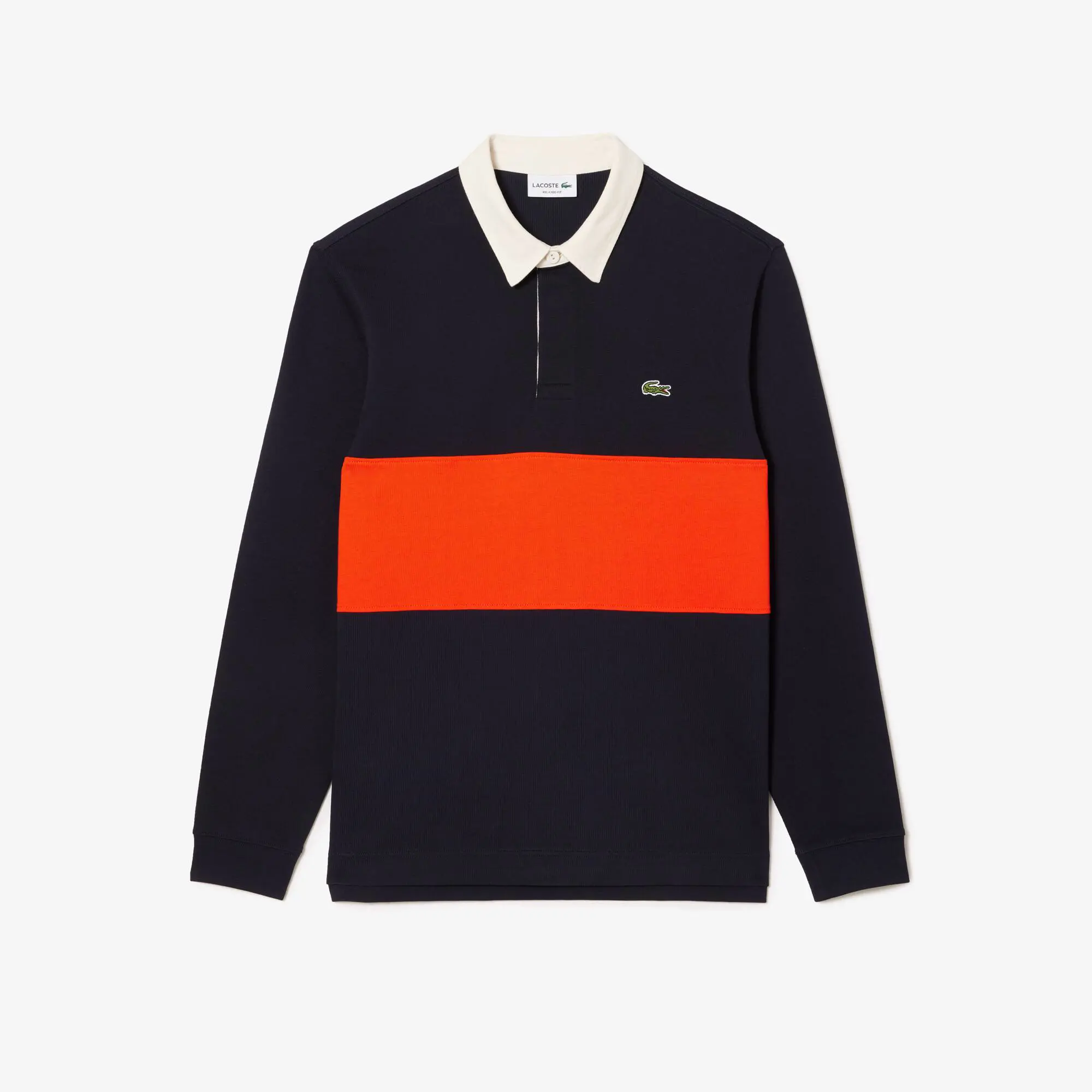 Lacoste Men's Cotton Colorblock Rugby Polo. 2