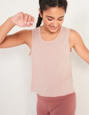 UltraLite Cross-Back Sleeveless Top gray