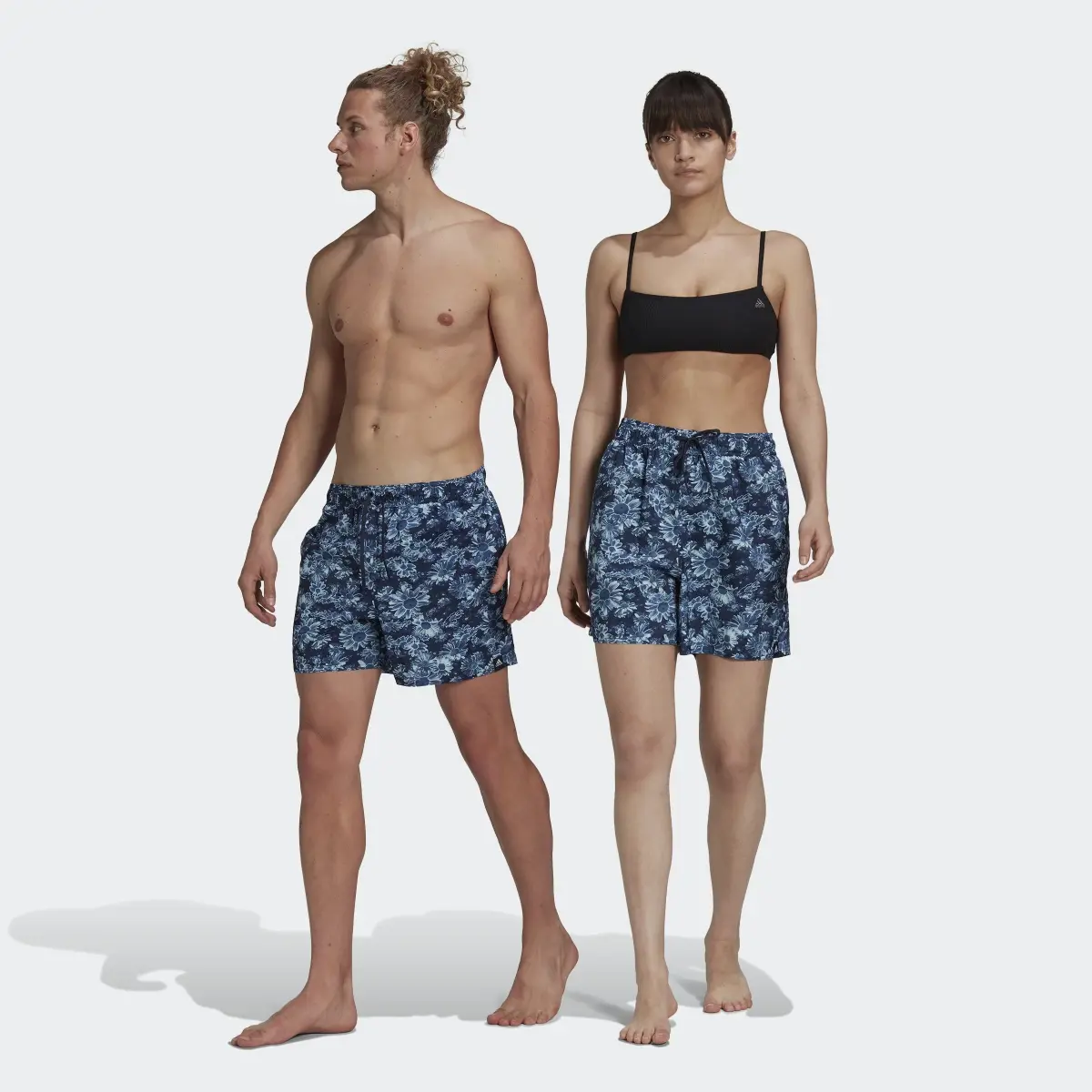 Adidas Short Length Graphic Swim Shorts (Gender Neutral). 1