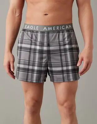 American Eagle O Plaid Ultra Soft Pocket Boxer Short. 1