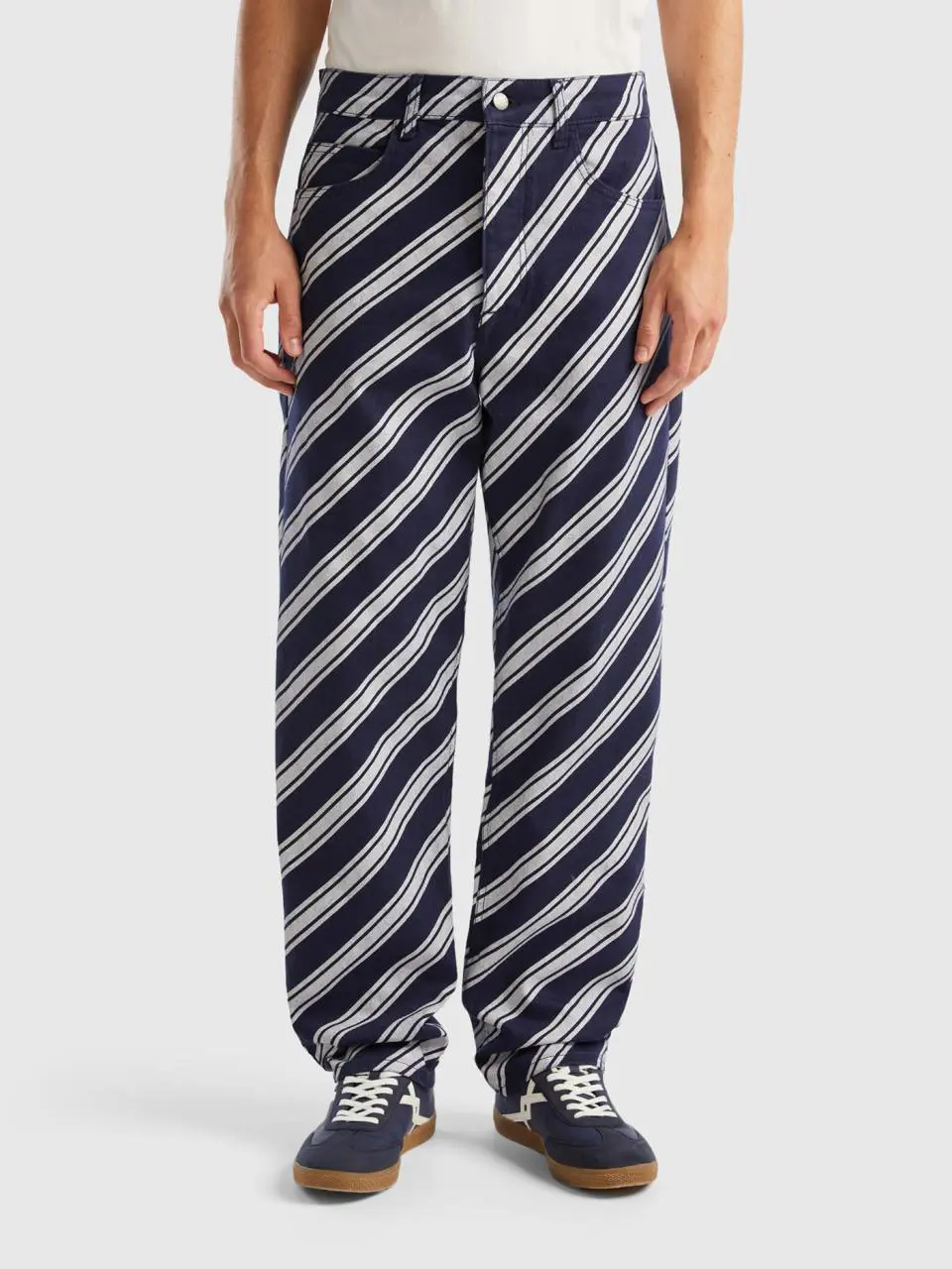 Benetton regimental striped trousers. 1