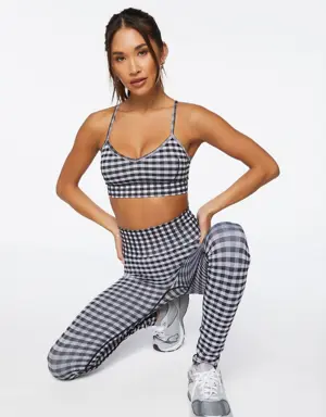 Forever 21 Active Gingham Seamless Leggings White/Black