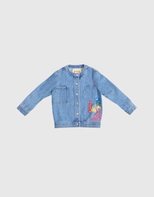 Embroidery Detailed Jean Jacket