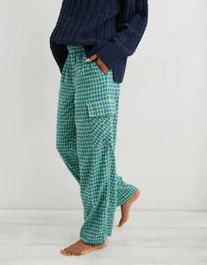 Flannel Cargo Skater Pajama Pant