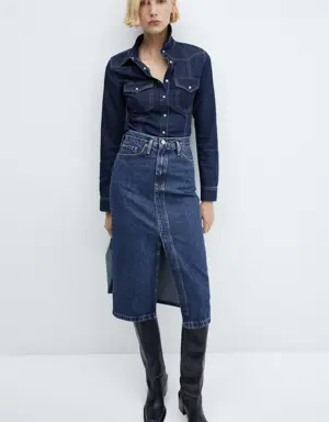 Chemise jean poches