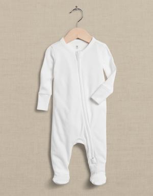Banana Republic Essential SUPIMA® Footed One-Piece for Baby white
