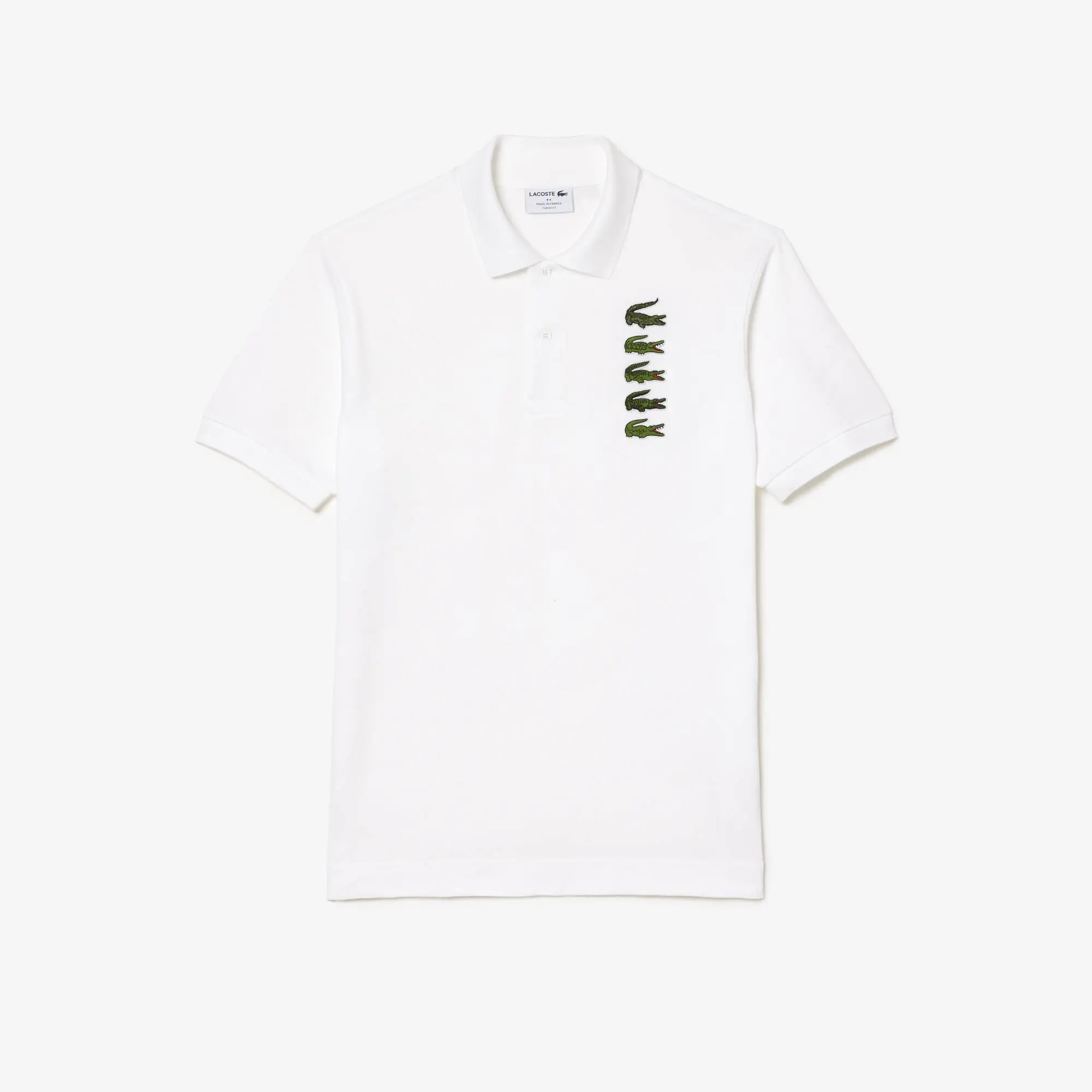 Lacoste Polo avec badges crocodiles iconiques en piqué. 1