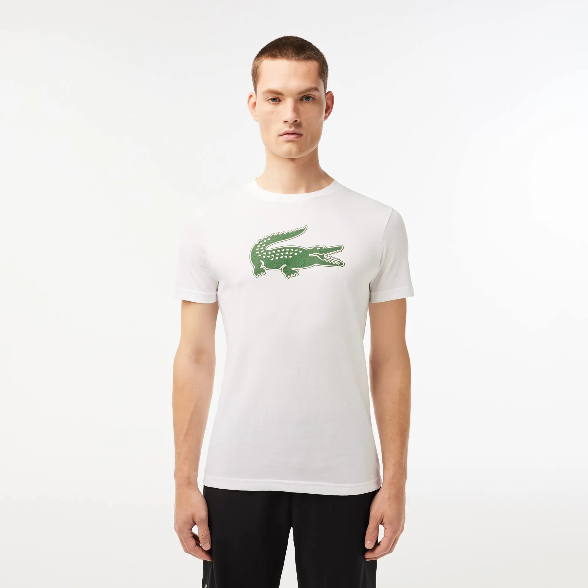 Lacoste Herren LACOSTE SPORT Krokodil-T-Shirt aus atmungsaktivem Jersey mit 3D Print. 1