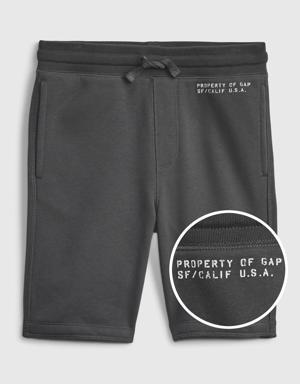 Kids Pull-On Fleece Shorts gray